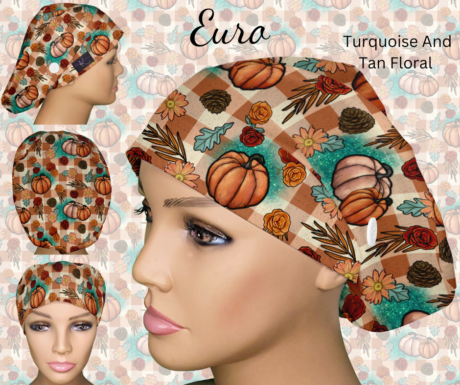 Turquoise and Tan Fall Pumpkins