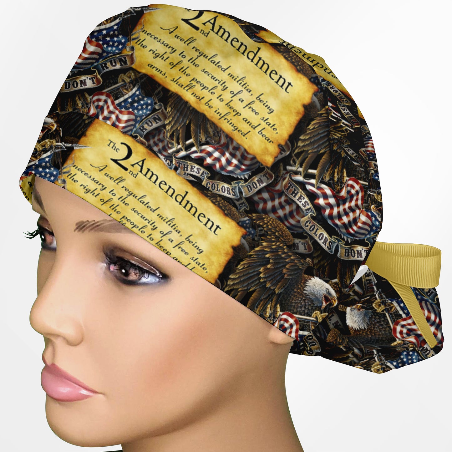 2nd Amendment Ponytail Scrub Cap