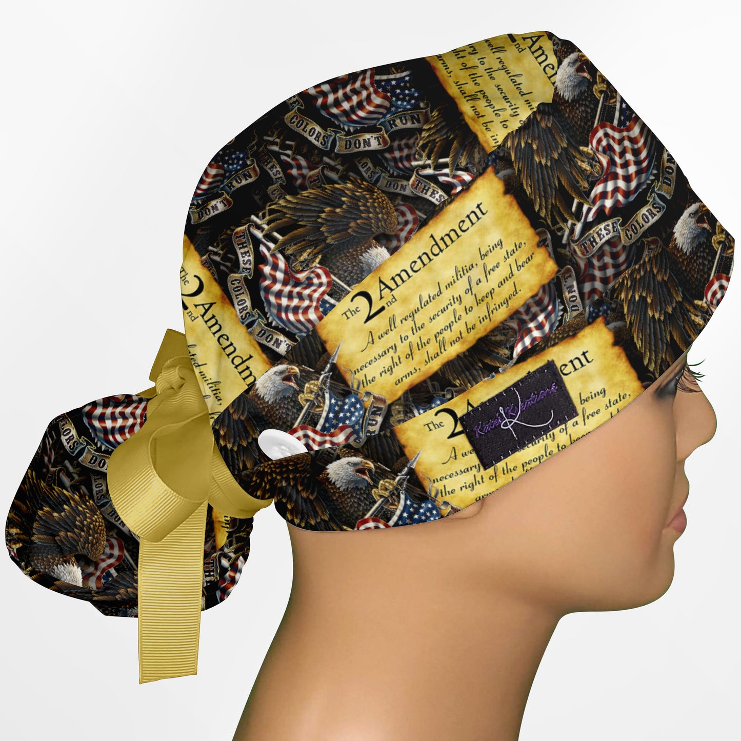 2nd Amendment Ponytail Scrub Cap