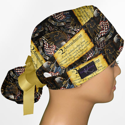 2nd Amendment Ponytail Scrub Cap