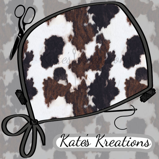 Brown and Black Cow Hide