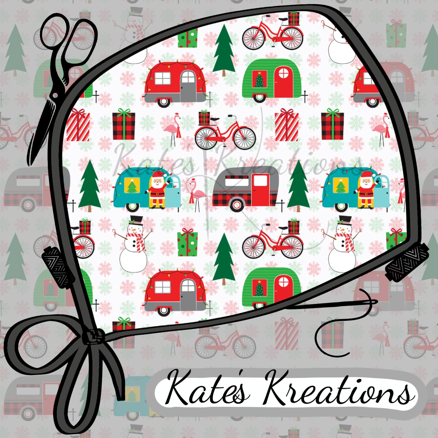 Christmas Camper Surgeon Scrub Cap