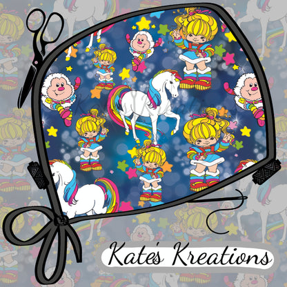 Rainbow Brite Ponytail Scrub Cap