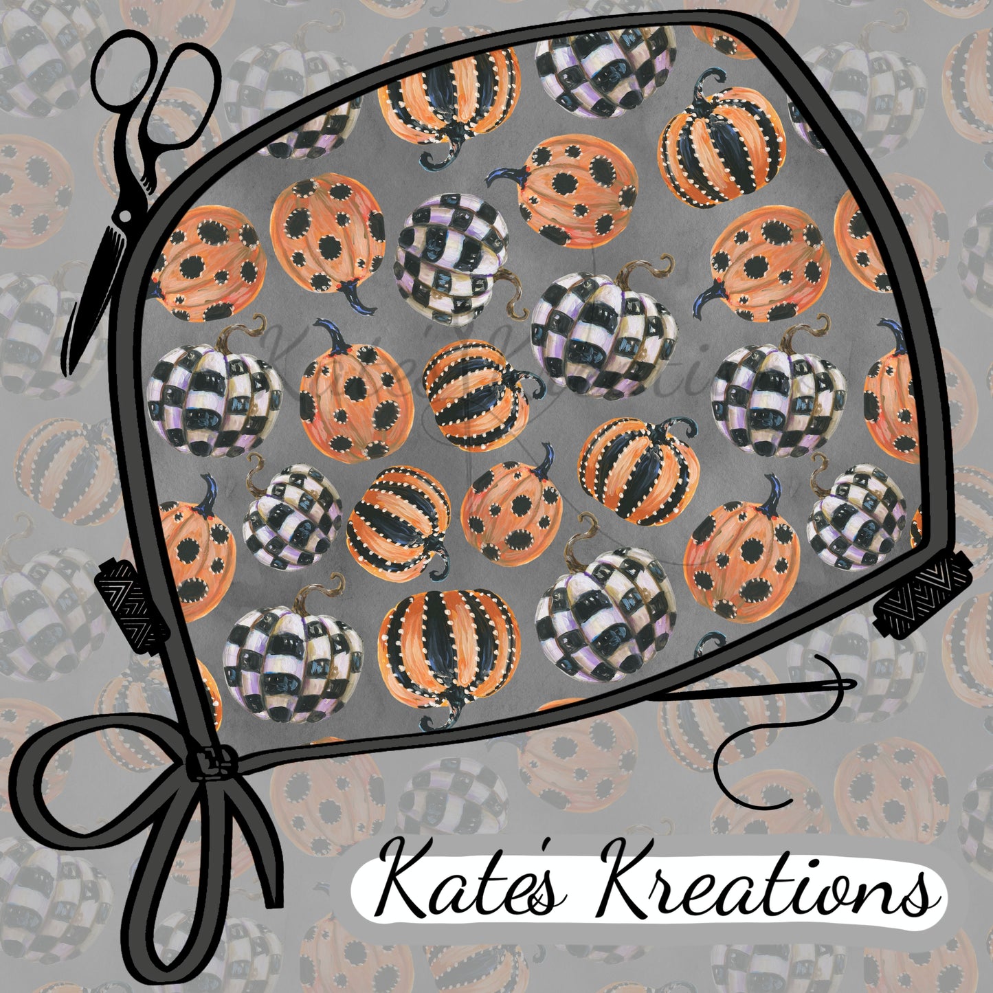 Pumpkin Dots Grey