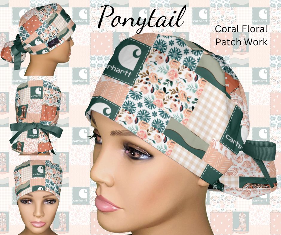 Coral Floral Patch Work