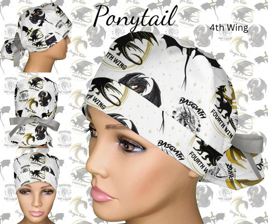4th Wing Ponytail Scrub Cap