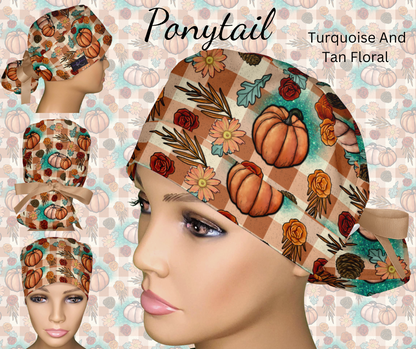 Turquoise and Tan Fall Pumpkins