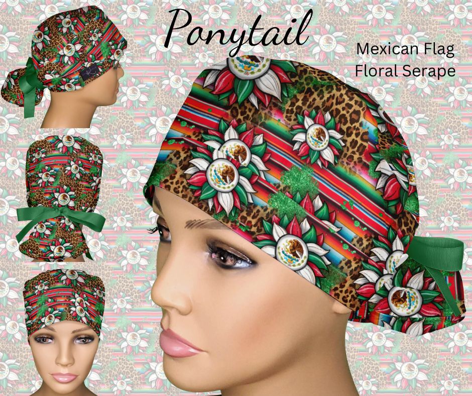 Mexican Floral Serape Flag
