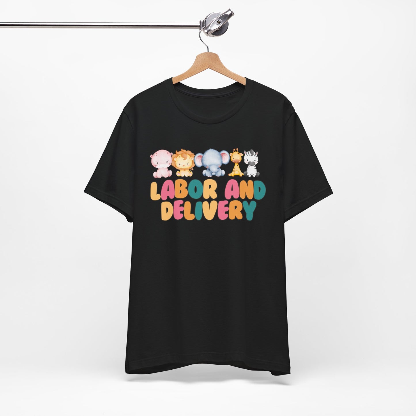 Labor and Delivery Baby Animals Unisex Short Sleeve Tee