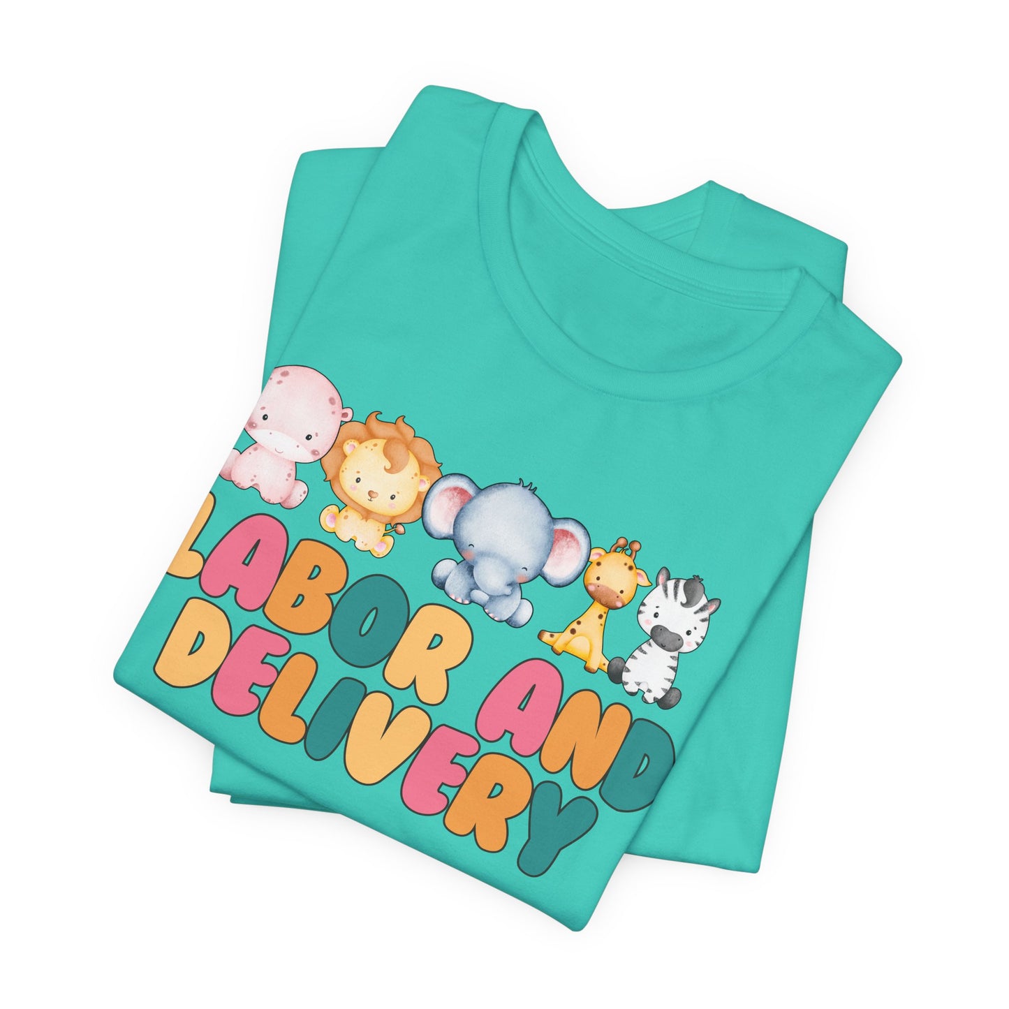 Labor and Delivery Baby Animals Unisex Short Sleeve Tee