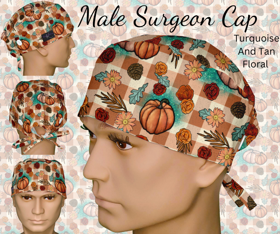 Turquoise and Tan Fall Pumpkins