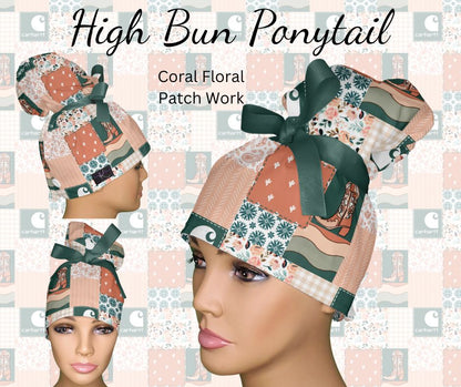 Coral Floral Patch Work