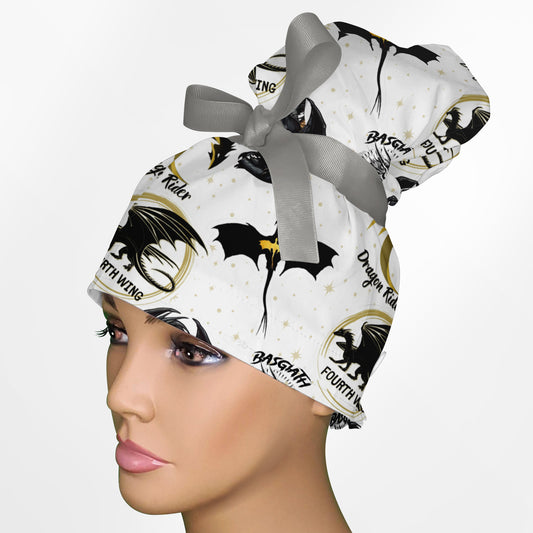 4th Wing High Bun Ponytail Scrub Cap