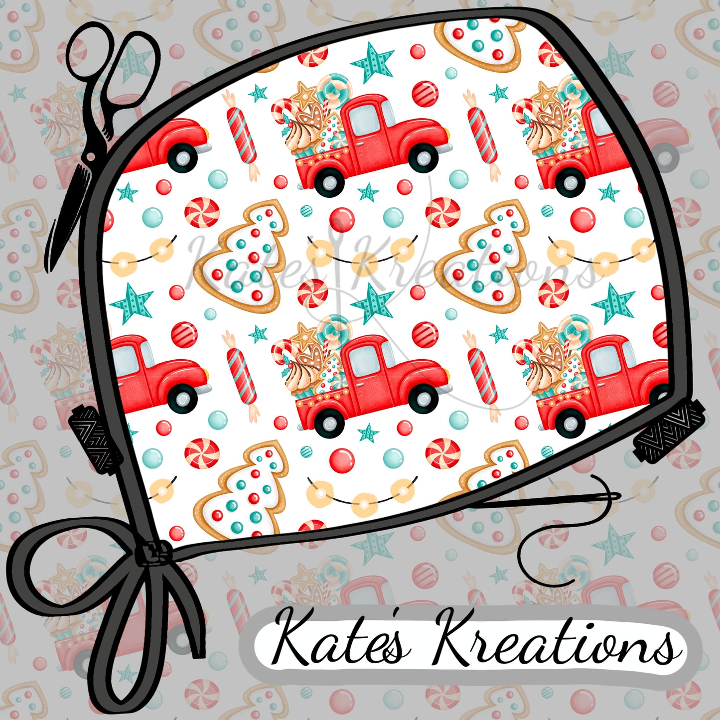 Christmas Trucks Euro Scrub Cap