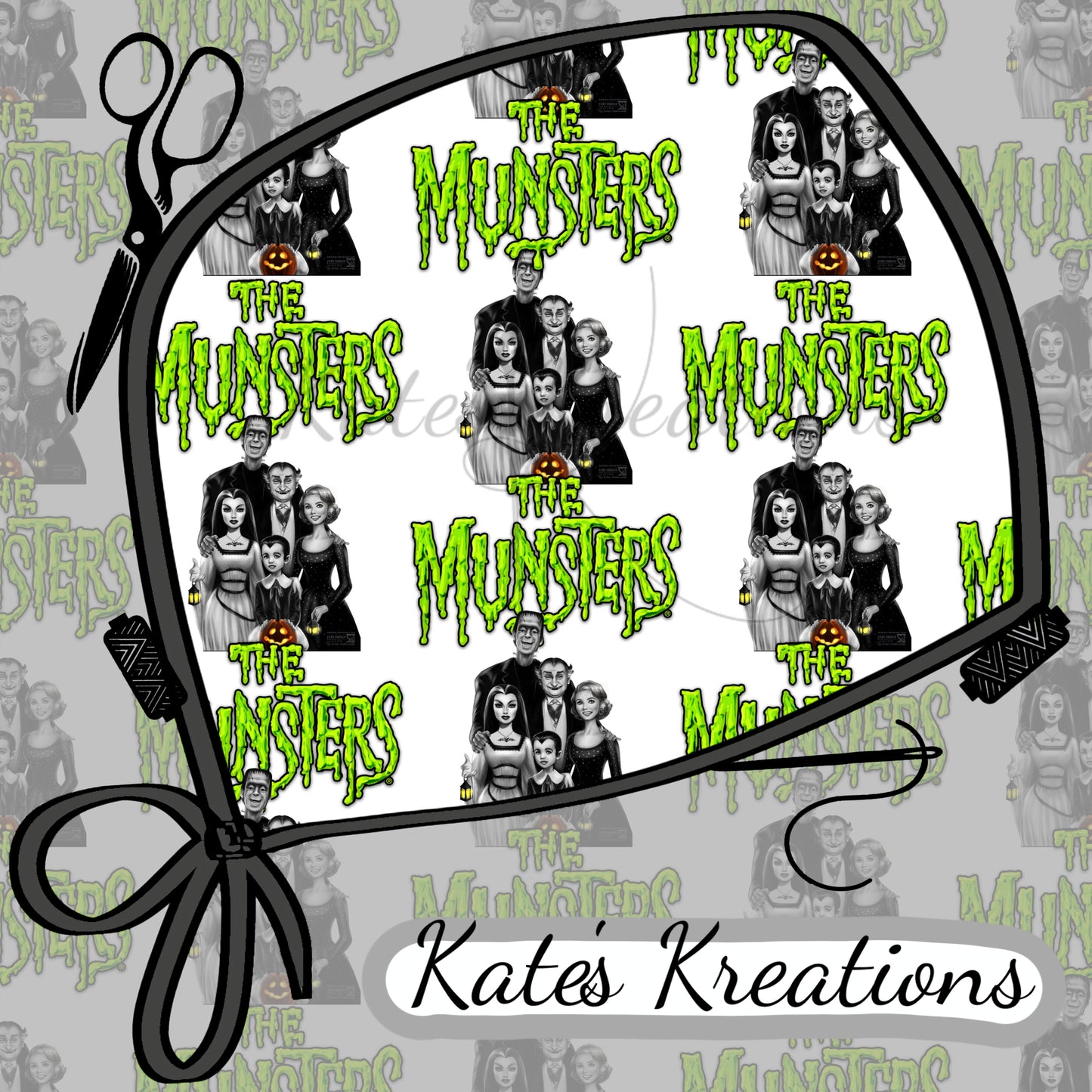 The Munsters Bouffant Scrub Cap