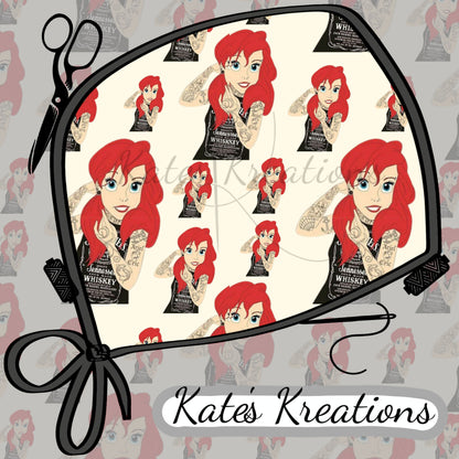 Ariel Tattoos Low-Tie Surgeon Scrub Cap