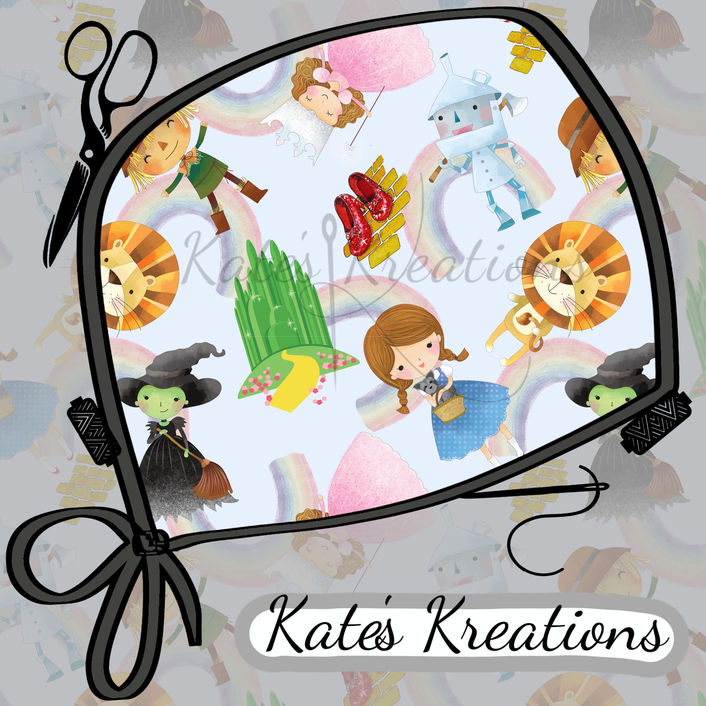 Cute Wizard Of Oz Ponytail Scrub Cap