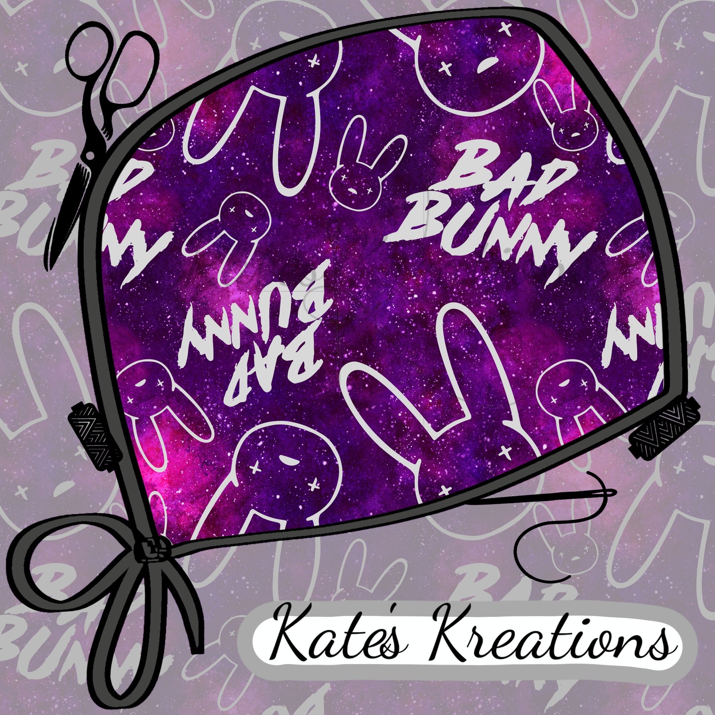 Bad Bunny Galaxy Surgeon Scrub Cap