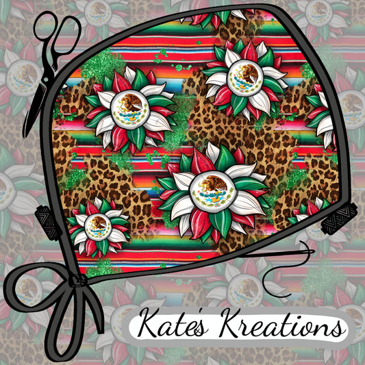 Mexican Floral Serape Flag