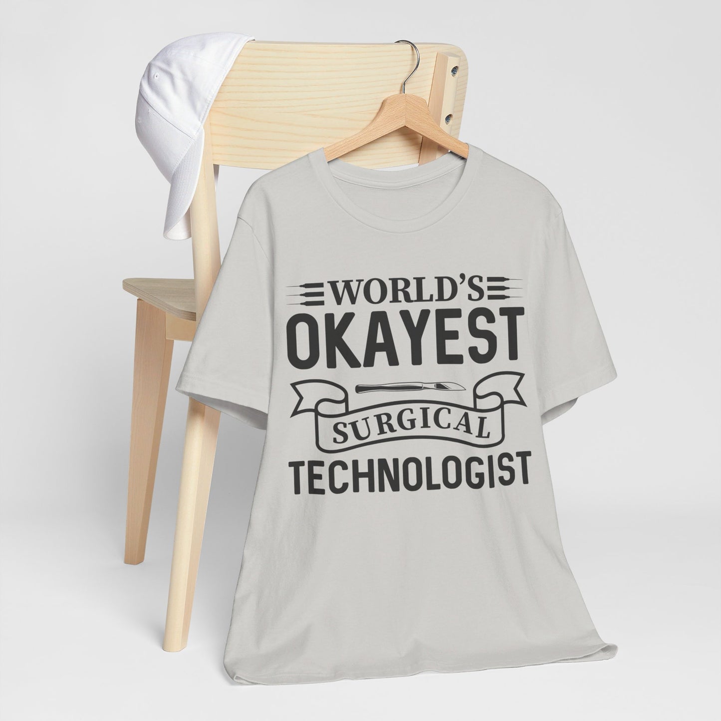 Unisex Jersey Short Sleeve Tee- Worlds Okayest Surgical Tech