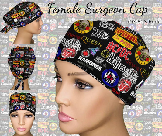 70's 80's Rock Low-Tie Surgeon Scrub Cap