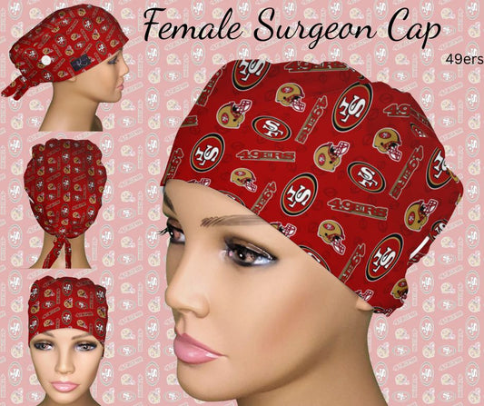 49ners Logo Low-Tie Surgeon Scrub Cap