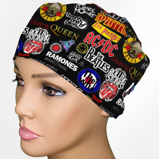70's 80's Rock Low-Tie Surgeon Scrub Cap