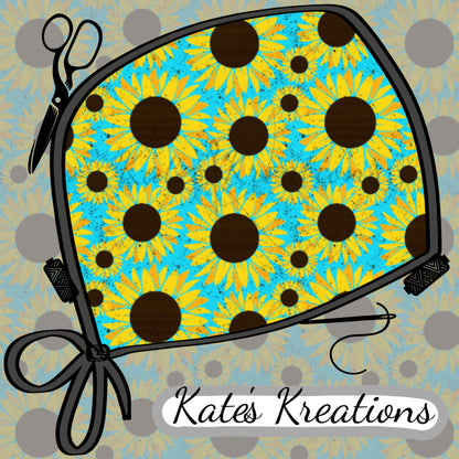Grunge Sunflowers Low-Tie Surgeon Scrub Cap