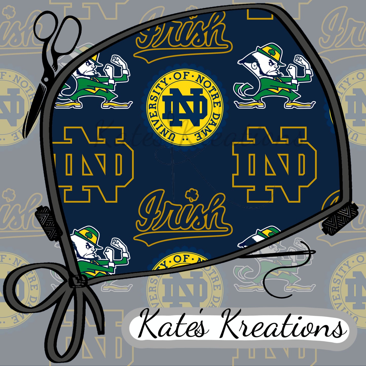 Notre Dame Low-Tie Surgeon Scrub Cap