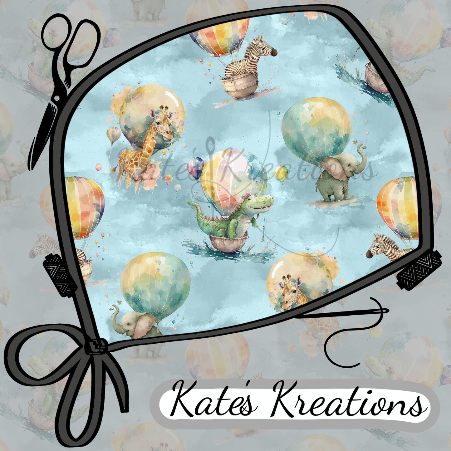 Baby Zoo Hot Air Balloons Bouffant Scrub Cap