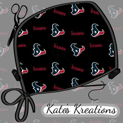 Houston Texans Black Bouffant Scrub Cap