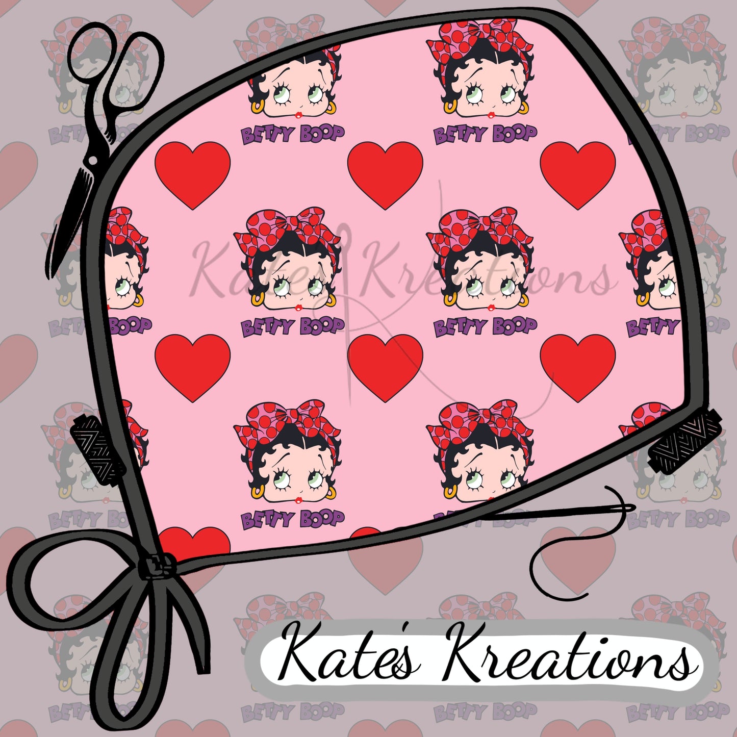 Betty Boop Pink Surgeon Scrub Cap