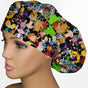 90's Cartoons Bouffant Scrub Caps
