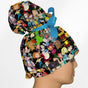 90's Cartoons High Bun Ponytail Scrub Cap