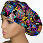 90's Neon Bouffant Scrub Cap