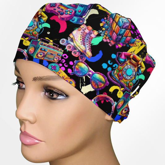 90's Neon Low-Tie Scrub Cap