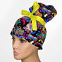 90's Neon High Bun Ponytail Scrub Cap