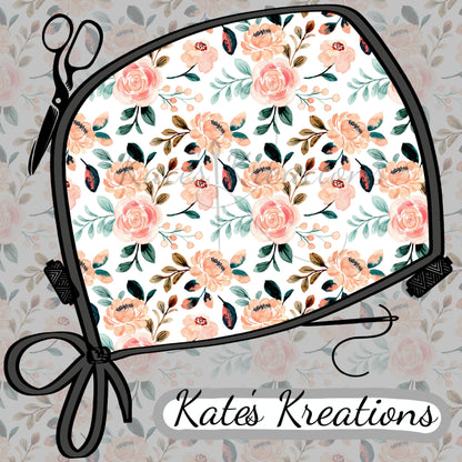 Coral Florals Low-Tie Surgeon Scrub Cap