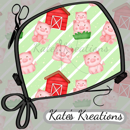 Cute Farm Piggies Low-Tie Surgeon Scrub Cap