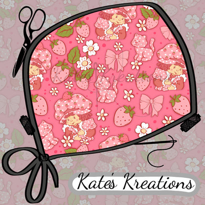 Cute Strawberry Shortcake Low-Tie Surgeon Scrub Cap