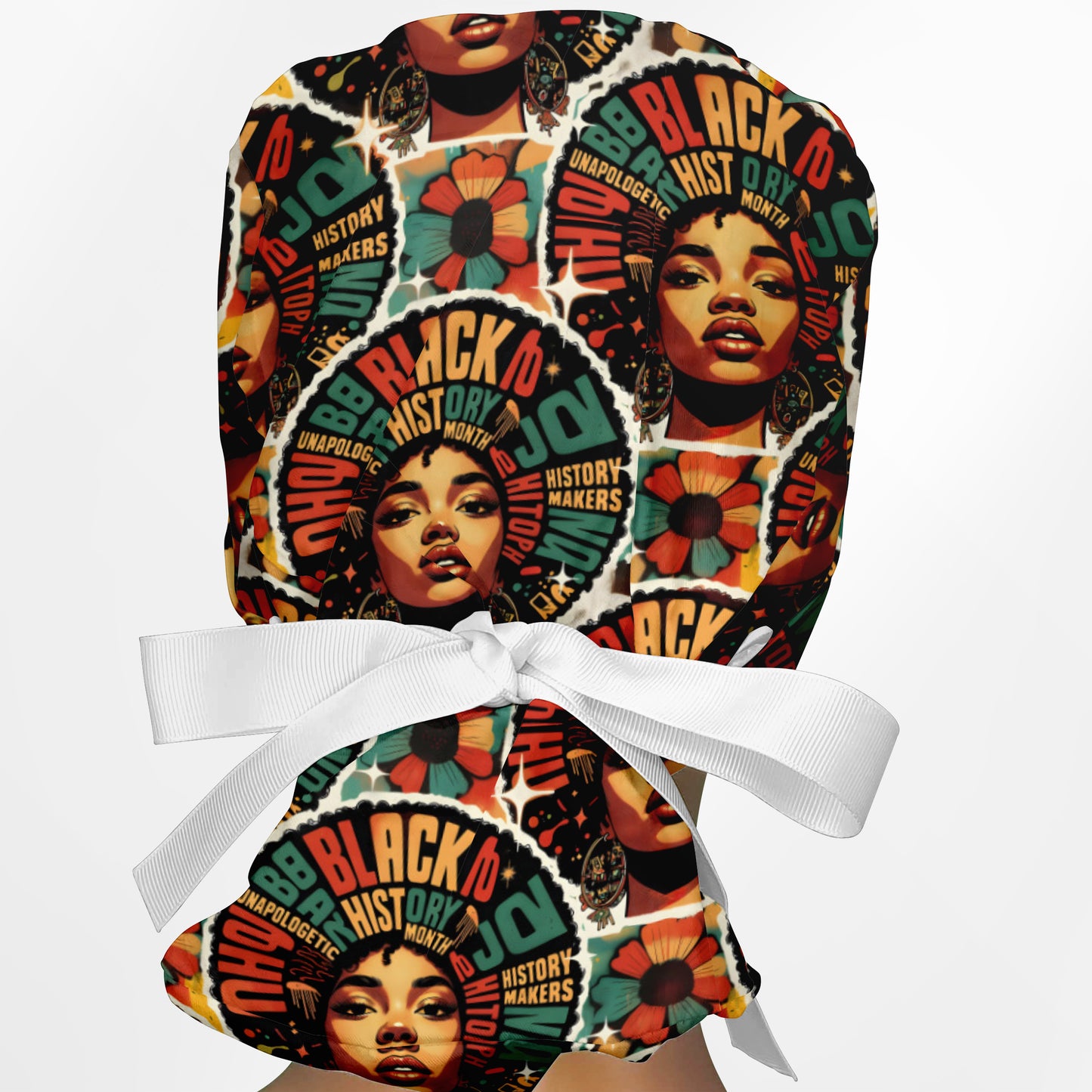 Juneteenth Ponytail Scrub Cap