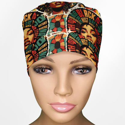 Juneteenth Ponytail Scrub Cap