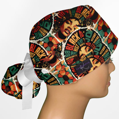 Juneteenth Ponytail Scrub Cap