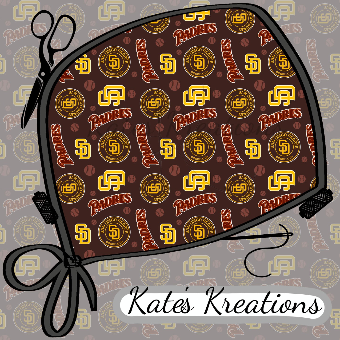SD Padres Euro Scrub Cap