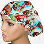 Whimsical Ladybugs - Blue Euro Scrub Hat