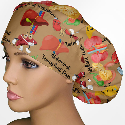 Abdominal Transplant Bouffant Scrub Cap