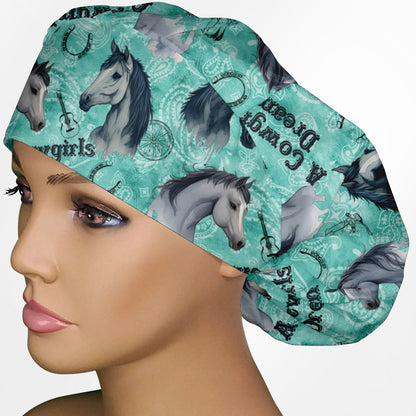 A Cowgirls Dream Bouffant Scrub Cap