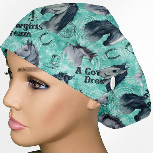 A Cowgirls Dream Euro Scrub Cap