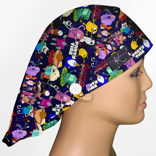Adventure Time Bouffant Scrub Cap