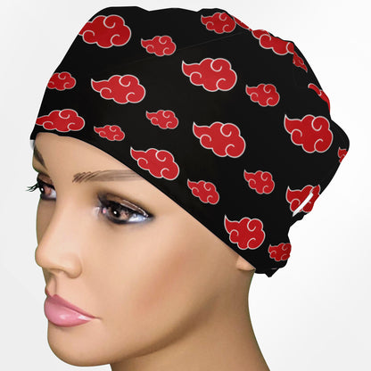 Blood Moon Clouds Low-Tie Surgeon Scrub Cap